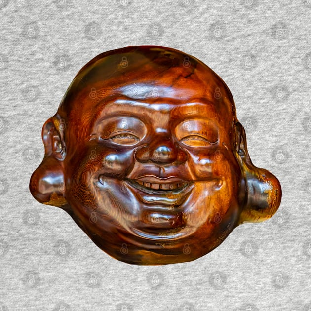 Beautifully carved head of Budai or Buddha by dalyndigaital2@gmail.com